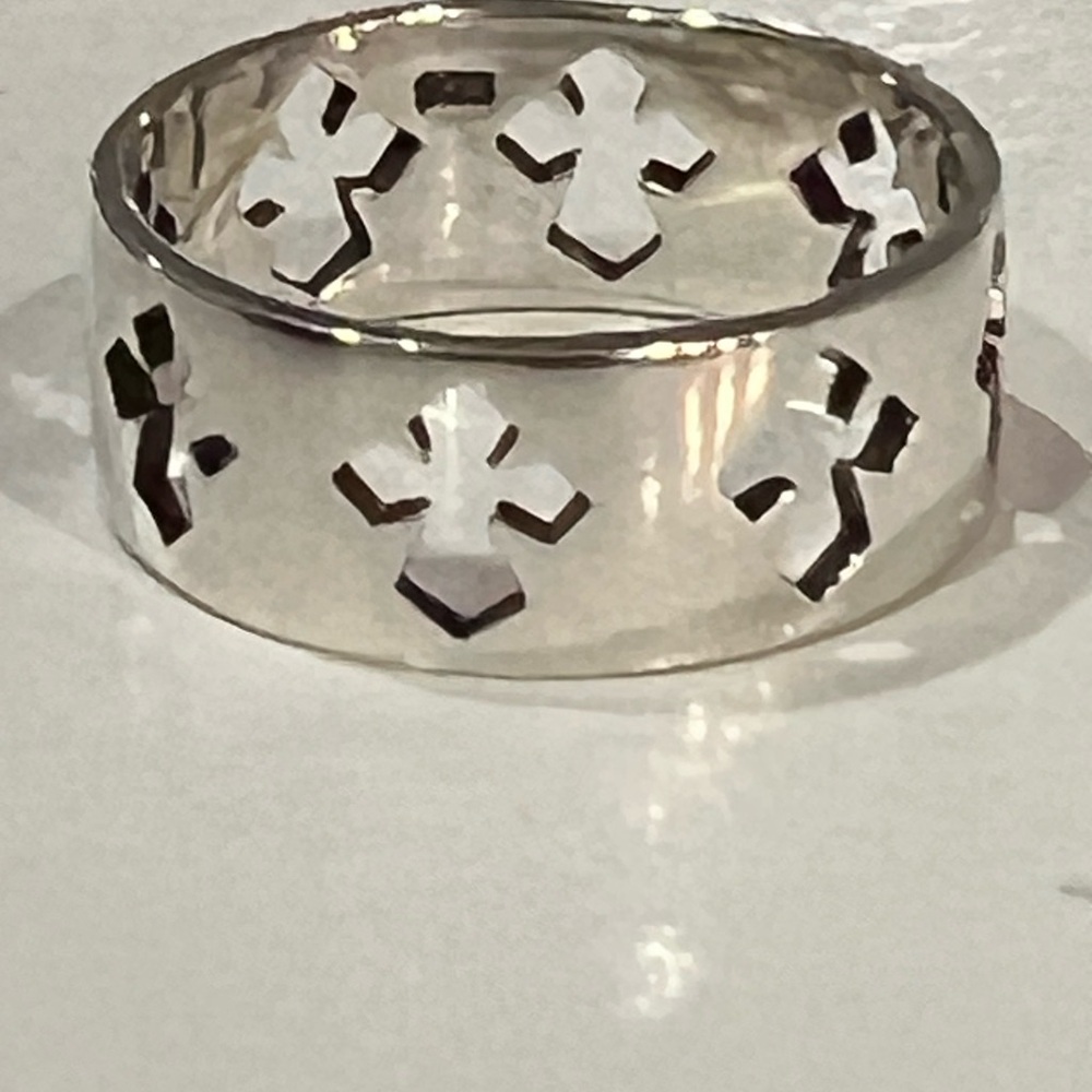 Silver Cross Cutout Ring